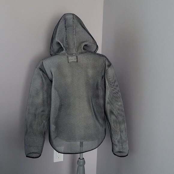 Tonia Debellis Black Mesh Hooded Jacket - Picture 4 of 12